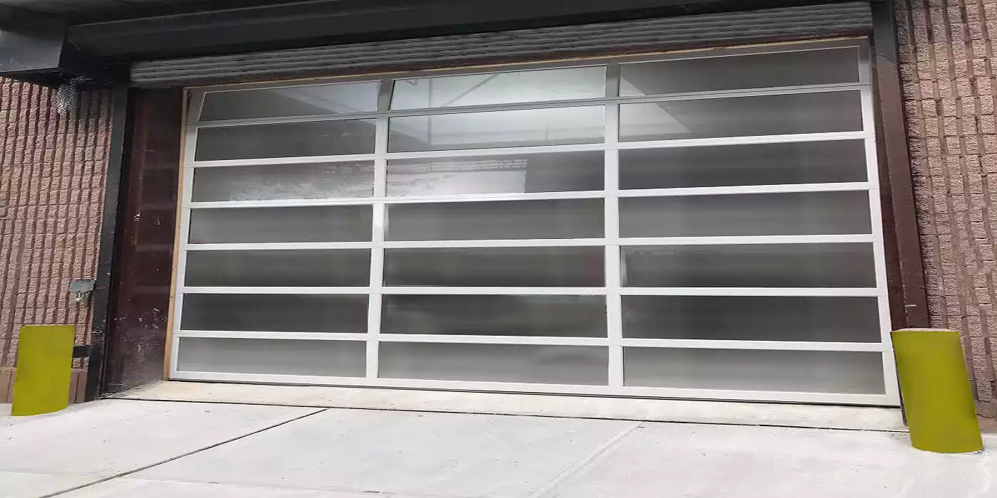 NYC-commercial aluminum glass garage door